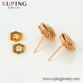 95368 Hot sale simply design ladies jewelry gold plated environmental copper stud earrings